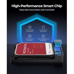 ORICO Boîtier de Disque Dur Externe 3,5" SATA III vers USB3.1 Type C pour HDD Installation sans Outil Prend en Charge UASP et Di