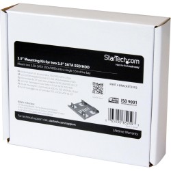 StarTech.com Kit de Montage pour 2 Disques Durs 2,5" SATA dans Baie 3,5" (BRACKET25X2)