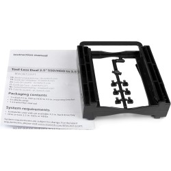 StarTech.com Support de montage sans outil pour 2 disques durs de 2,5" dans baie de 3,5" (BRACKET225PT)