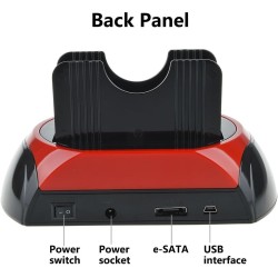 TCC-S862-DE USB 2.0 à SATA IDE Dual-Bay HDD Disque Dur Station d'accueil avec Lecteur de Cartes et Hub USB 2.0 pour 2.5 3.5 Pouc