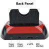 TCC-S862-DE USB 2.0 à SATA IDE Dual-Bay HDD Disque Dur Station d'accueil avec Lecteur de Cartes et Hub USB 2.0 pour 2.5 3.5 Pouc