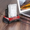 TCC-S862-DE USB 2.0 à SATA IDE Dual-Bay HDD Disque Dur Station d'accueil avec Lecteur de Cartes et Hub USB 2.0 pour 2.5 3.5 Pouc