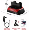TCC-S862-DE USB 2.0 à SATA IDE Dual-Bay HDD Disque Dur Station d'accueil avec Lecteur de Cartes et Hub USB 2.0 pour 2.5 3.5 Pouc