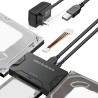 5Gbps Adaptateur Disque Dur USB 3.0 pour 2.5"/ 3.5" HDD/SSD, Convertisseur SATA et IDE Adaptateur de Disque Dur IDE/SATA pour Wi