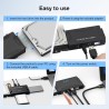 5Gbps Adaptateur Disque Dur USB 3.0 pour 2.5"/ 3.5" HDD/SSD, Convertisseur SATA et IDE Adaptateur de Disque Dur IDE/SATA pour Wi