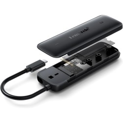 Lemorele Boîtier SSD M.2 NVMe USB C 3.2 Gen 2, Adaptateur SSD M.2 10 Gbps pour M Key/M+B Key 2230/2242/2260/2280, Supporte UASP 