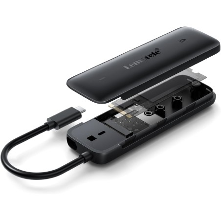 Lemorele Boîtier SSD M.2 NVMe USB C 3.2 Gen 2, Adaptateur SSD M.2 10 Gbps pour M Key/M+B Key 2230/2242/2260/2280, Supporte UASP 