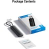 Lemorele Boîtier SSD M.2 NVMe USB C 3.2 Gen 2, Adaptateur SSD M.2 10 Gbps pour M Key/M+B Key 2230/2242/2260/2280, Supporte UASP 
