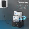 FIDECO Station d'accueil pour Disque Dur, USB 3.0 Aluminium Stations d'accueil pour Disque Dur 2,5"/3,5" SATA HDD SSD, Lecteur d