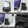 FIDECO Station d'accueil pour Disque Dur, USB 3.0 Aluminium Stations d'accueil pour Disque Dur 2,5"/3,5" SATA HDD SSD, Lecteur d