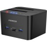 Docking Station, FIDECO Station d'accueil pour 2 Disques Durs SATA USB 3.0 Fonction Clonage Disque Dur 2,5 Pouces et 3,5 Pouces 