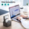 Docking Station, FIDECO Station d'accueil pour 2 Disques Durs SATA USB 3.0 Fonction Clonage Disque Dur 2,5 Pouces et 3,5 Pouces 