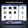 Uvert boîtier ssd m.2 nvme sata 20 gbps usb 3.2 gen 2 adaptateur disque dur externe aluminium pour 2230 2242 2260 2280 compatibl