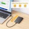 iDsonix Boîtier de Disque Dur 2,5 Pouces 6Gbps USB 3.1 vers SATA III Boîtier de Disque Dur Externe sans Outil pour Disque Dur SS