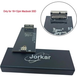 USB C 3.2 Boîtier 12+16 pin SSD, Lecteur Disque SSD Externe pour MacBook Air/Pro Mid 2013-2017, Portable Enclosure vers Mac SSDs