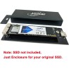 USB C 3.2 Boîtier 12+16 pin SSD, Lecteur Disque SSD Externe pour MacBook Air/Pro Mid 2013-2017, Portable Enclosure vers Mac SSDs