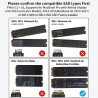 USB C 3.2 Boîtier 12+16 pin SSD, Lecteur Disque SSD Externe pour MacBook Air/Pro Mid 2013-2017, Portable Enclosure vers Mac SSDs