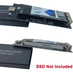 USB C 3.2 Boîtier 12+16 pin SSD, Lecteur Disque SSD Externe pour MacBook Air/Pro Mid 2013-2017, Portable Enclosure vers Mac SSDs