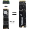 Adaptateur M.2 NVMe to 12+16pin SSD pour Macbook Air/Pro Retina 2013-2017, M.2 NVME/AHCI SSD Convertir Le Connecteur pour A1465 