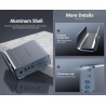 Vertical Docking Station USB-C 3 moniteurs, Station d'accueil 15 en 1 Triple écran avec 2 HDMI 4K et 1 DP, 10Gbit/s USB C USB-A 