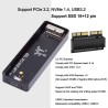 USB C 3.2 Boîtier SSD 12+16 pin pour MacBook Air/Pro Mid 2013-2017, Externe Lecteur de Disque SSD A1466 A1465 A1502 A1398, Mac S