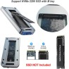 Externe Boîtier SSD M.2 NVMe 40Gbps Lecteur Disque SSD avec Ventilateur, Compatible avec Thunderbolt 4/3, USB4/3.1/3.0, Boîtier 
