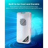 Externe Boîtier SSD M.2 NVMe 40Gbps Lecteur Disque SSD avec Ventilateur, Compatible avec Thunderbolt 4/3, USB4/3.1/3.0, Boîtier 