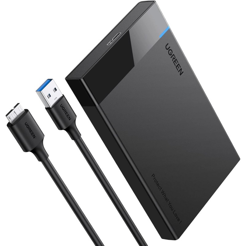 Uvert usb 3.0 boîtier externe pour disque dur 2,5 pouces sata iii ii i hdd ssd avec 5gbps uasp supporte windows mac os linux, câ