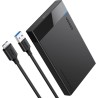 Uvert usb 3.0 boîtier externe pour disque dur 2,5 pouces sata iii ii i hdd ssd avec 5gbps uasp supporte windows mac os linux, câ