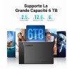 Uvert usb 3.0 boîtier externe pour disque dur 2,5 pouces sata iii ii i hdd ssd avec 5gbps uasp supporte windows mac os linux, câ