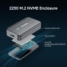 fanxiang Boîtier SSD M.2 NVMe, boîtier SSD M.2 USB 3.2 Gen2 10 Gbps, 2230 PCIe NVMe (M/B+M Key) jusqu'à 2 to, Alliage d'aluminiu