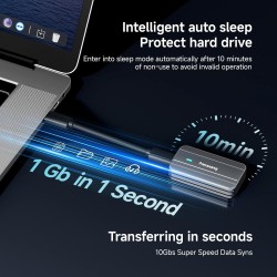 fanxiang Boîtier SSD M.2 NVMe, boîtier SSD M.2 USB 3.2 Gen2 10 Gbps, 2230 PCIe NVMe (M/B+M Key) jusqu'à 2 to, Alliage d'aluminiu