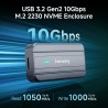 fanxiang Boîtier SSD M.2 NVMe, boîtier SSD M.2 USB 3.2 Gen2 10 Gbps, 2230 PCIe NVMe (M/B+M Key) jusqu'à 2 to, Alliage d'aluminiu