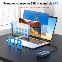 ACASIS 40Gbps Boîtier M.2 NVMe PCIe SSD,Nvme enclosure Ventilateur de Refroidissement intégré, USB Adaptateur Disque Dur Externe