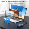 ACASIS 40Gbps Boîtier M.2 NVMe PCIe SSD,Nvme enclosure Ventilateur de Refroidissement intégré, USB Adaptateur Disque Dur Externe