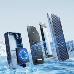 ACASIS 40Gbps Boîtier M.2 NVMe PCIe SSD,Nvme enclosure Ventilateur de Refroidissement intégré, USB Adaptateur Disque Dur Externe