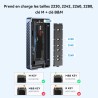 ACASIS 40Gbps Boîtier M.2 NVMe PCIe SSD,Nvme enclosure Ventilateur de Refroidissement intégré, USB Adaptateur Disque Dur Externe