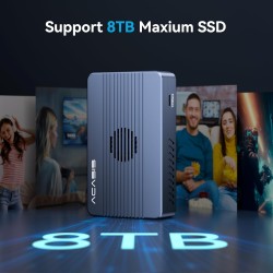 ACASIS Boîtier pour SSD M.2 NVMe ACASIS à 40 Gbps, USB C Docking Station pour M.2 NVMe en Aluminium avec Double Moniteur, Compat