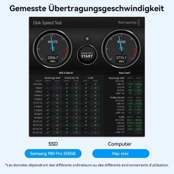 ACASIS 40Gbps boitier ssd nvme,Aluminium M.2 NVMe SSD USB-C Station d'accueil,pour NVMe PCIe 2230,2242,2260,2280M-Key(B+M Key), 