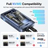 ACASIS 40Gbps M.2 NVMe SSD Enclosure, Cooling Fan, Compatible USB 4.0, Support SSD B+M M-Key, Dual-Bay Enclosure Dual Monitor Su