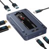 ACASIS USB C Docking Station avec 40Gbps M.2 NVMe SSD Enclosure, USB Hub avec 2*USBA 3.2, 1*DP1.4, 1*HDMI , 1*USB C 10Gbps, Cool