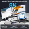 ACASIS USB C Docking Station avec 40Gbps M.2 NVMe SSD Enclosure, USB Hub avec 2*USBA 3.2, 1*DP1.4, 1*HDMI , 1*USB C 10Gbps, Cool