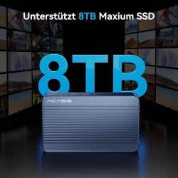 ACASIS USB C Docking Station avec 40Gbps M.2 NVMe SSD Enclosure, USB Hub avec 2*USBA 3.2, 1*DP1.4, 1*HDMI , 1*USB C 10Gbps, Cool