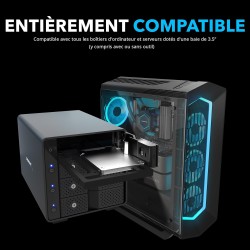 SABRENT Adaptateur Disque Dur – Adaptateur SSD 2.5 vers 3.5 pour Baie 3,5", Rack Disque Dur de Montage pour SSD 2,5 Pouces SATA 