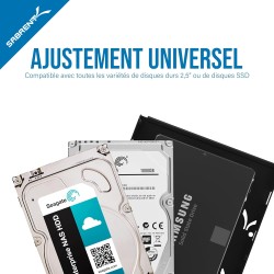 SABRENT Cadre de Montage pour Les Disques Durs 2,5 pouces SSD sur Adaptateur 3,5", Caddie kit de montage 3.5" pour hdd disque du