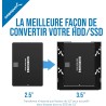 SABRENT Cadre de Montage pour Les Disques Durs 2,5 pouces SSD sur Adaptateur 3,5", Caddie kit de montage 3.5" pour hdd disque du