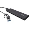 Trust Boîtier SSD M2 NVMe USB-C 10Gbps, Adaptateur pour Disque SSD Externe 4 to, Supporte 2230 2242 2260 2280 FAT32/NTFS/EXT4/ex