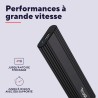 Trust Boîtier SSD M2 NVMe USB-C 10Gbps, Adaptateur pour Disque SSD Externe 4 to, Supporte 2230 2242 2260 2280 FAT32/NTFS/EXT4/ex