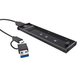 Trust Boîtier SSD M2 NVMe USB-C 10Gbps, Adaptateur pour Disque SSD Externe 4 to, Supporte 2230 2242 2260 2280 FAT32/NTFS/EXT4/ex