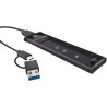Trust Boîtier SSD M2 NVMe USB-C 10Gbps, Adaptateur pour Disque SSD Externe 4 to, Supporte 2230 2242 2260 2280 FAT32/NTFS/EXT4/ex